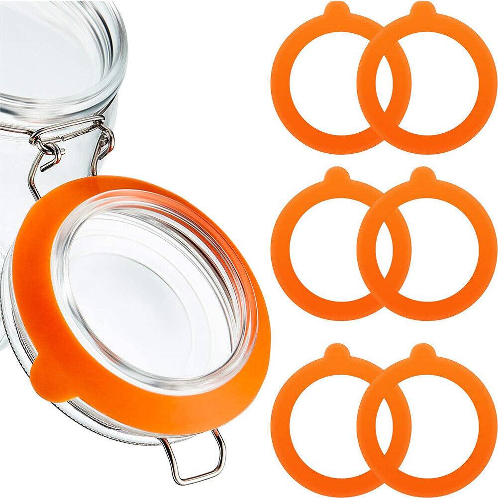 US 24-48 Pcs Silicone Jar Gasket Airtight Rubber Seals Rings For Mason Jar Lids