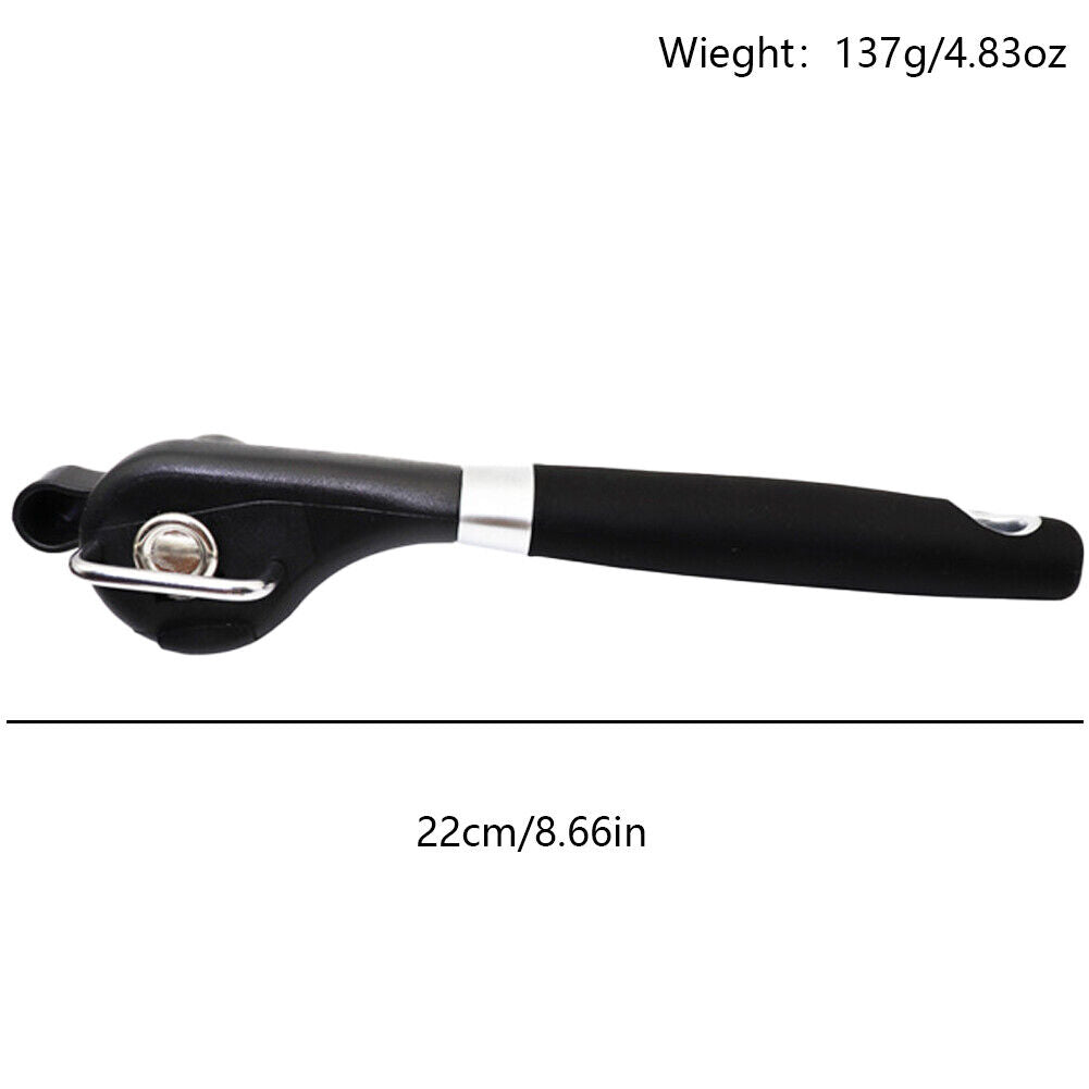 US 2-4 Pc Stainless Steel Manual Tin Can Opener Safety Cut Lid Smooth Edge Side