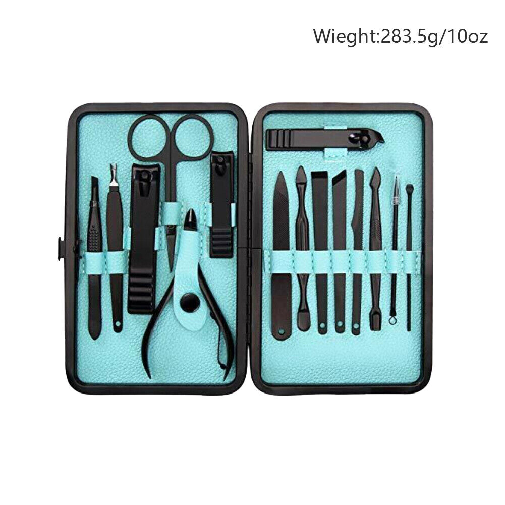US 15 Piece Manicure Pedicure Nail Care Set Cutter Cuticle Clippers Kit