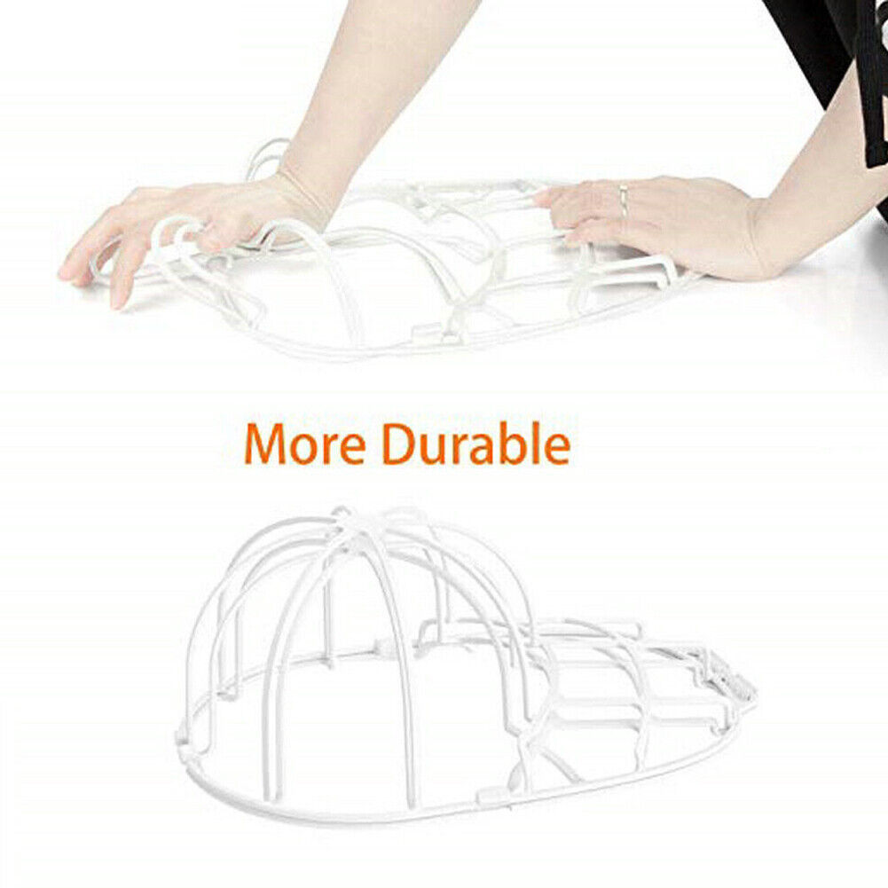 US 4-8 Pc Sturdy Plastic Frame Cage Baseball Cap Washer Cleaner Protector Holder