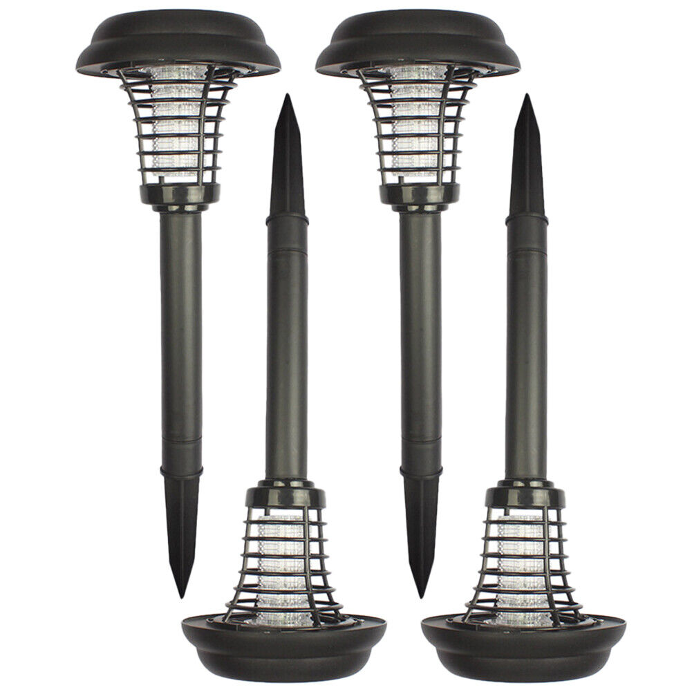US 2-4 Pack Solar Outdoor Mosquito Fly Bug Insect Zapper Killer Trap Lamp Light