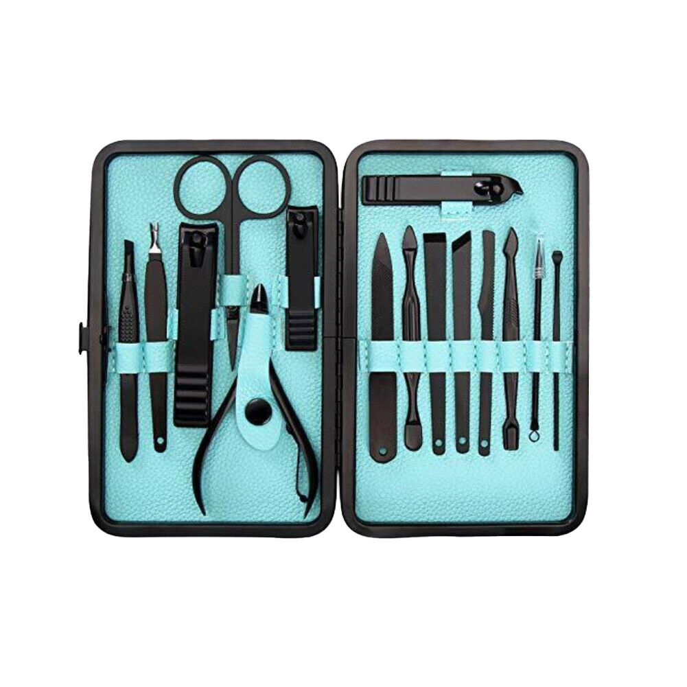 US 15 Piece Manicure Pedicure Nail Care Set Cutter Cuticle Clippers Kit