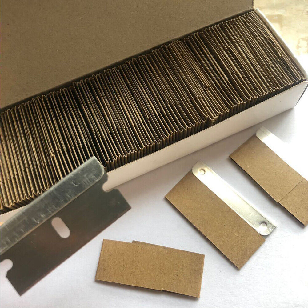 US 200-400 Pack Single Edge Razor Blade Sharp Heat Treated Safety Cutting Tools