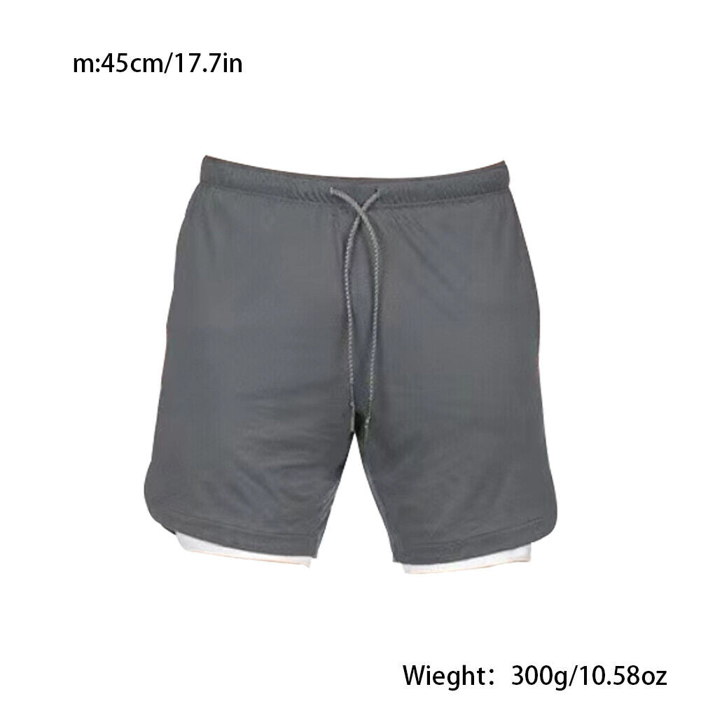 US Mens Elasticated Waist Jogging Shorts Gym Workout Shorts Fitness Shorts