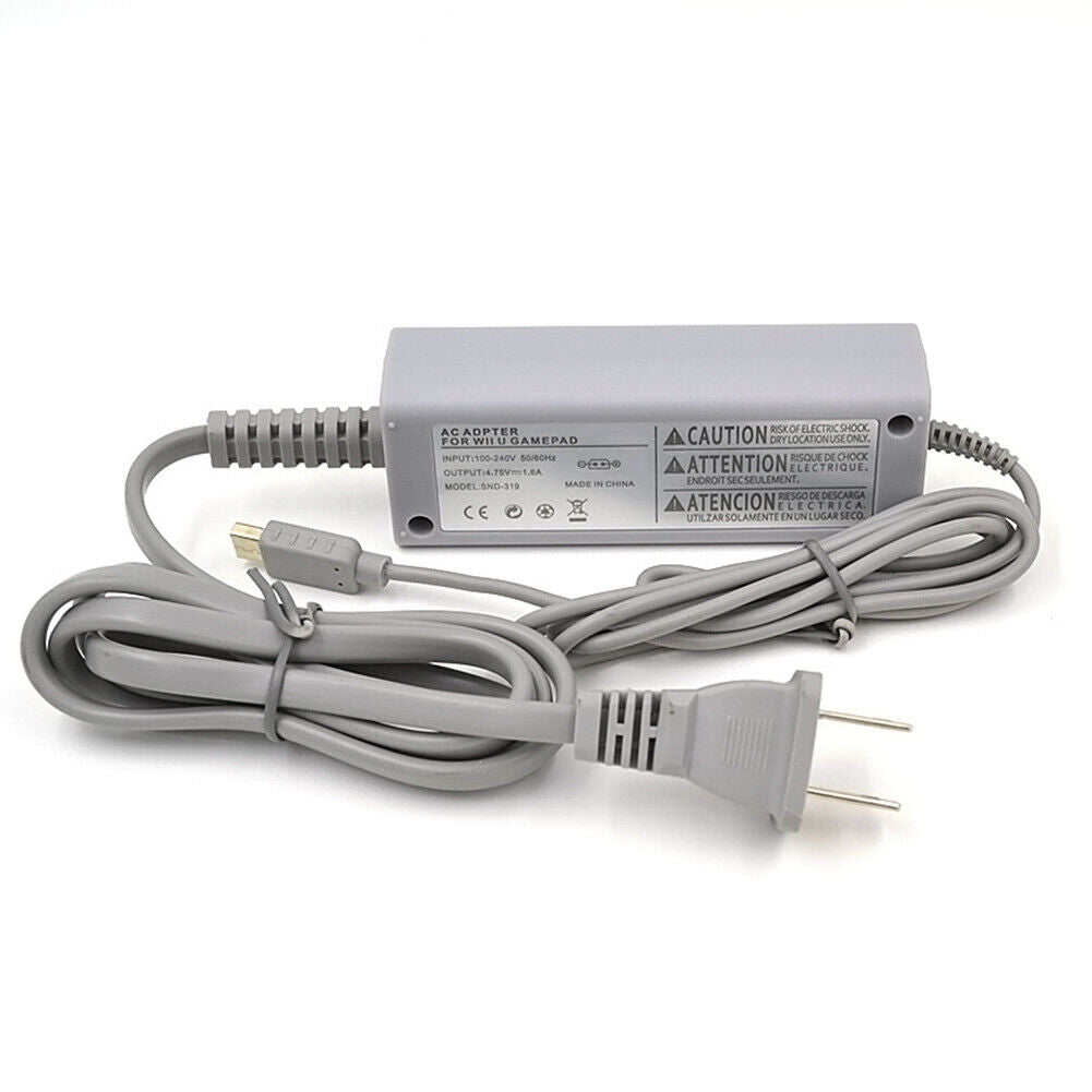 US 2 Pack AC Power Supply Charging Adapter Charger For Nintendo Wii U GamePad