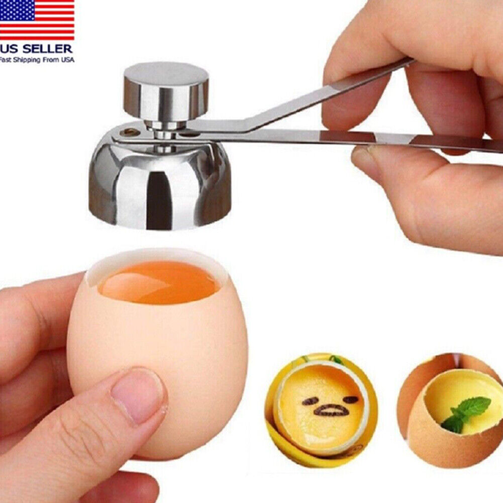 US 2-4 Pack Stainless Steel Egg Shell Opener Topper Cutter Cracker Knocker Tool