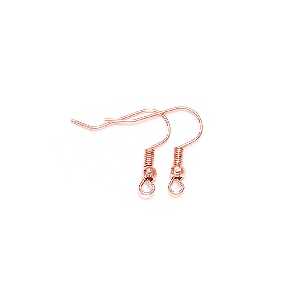 US 100-200 DIY JEWELRY Making Findings Earring Hook Coil Ear Wire French Hook