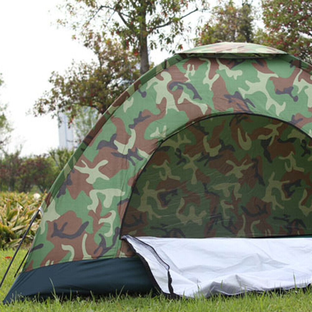 US 1-2 Person Outdoor Camping Tent Waterproof for Family Camouflage Hiking
