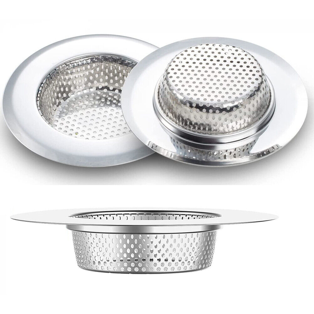 US 4-8 Pc Kitchen Sink Strainer Stainless Steel Drain Strainer Basket Waste Plug