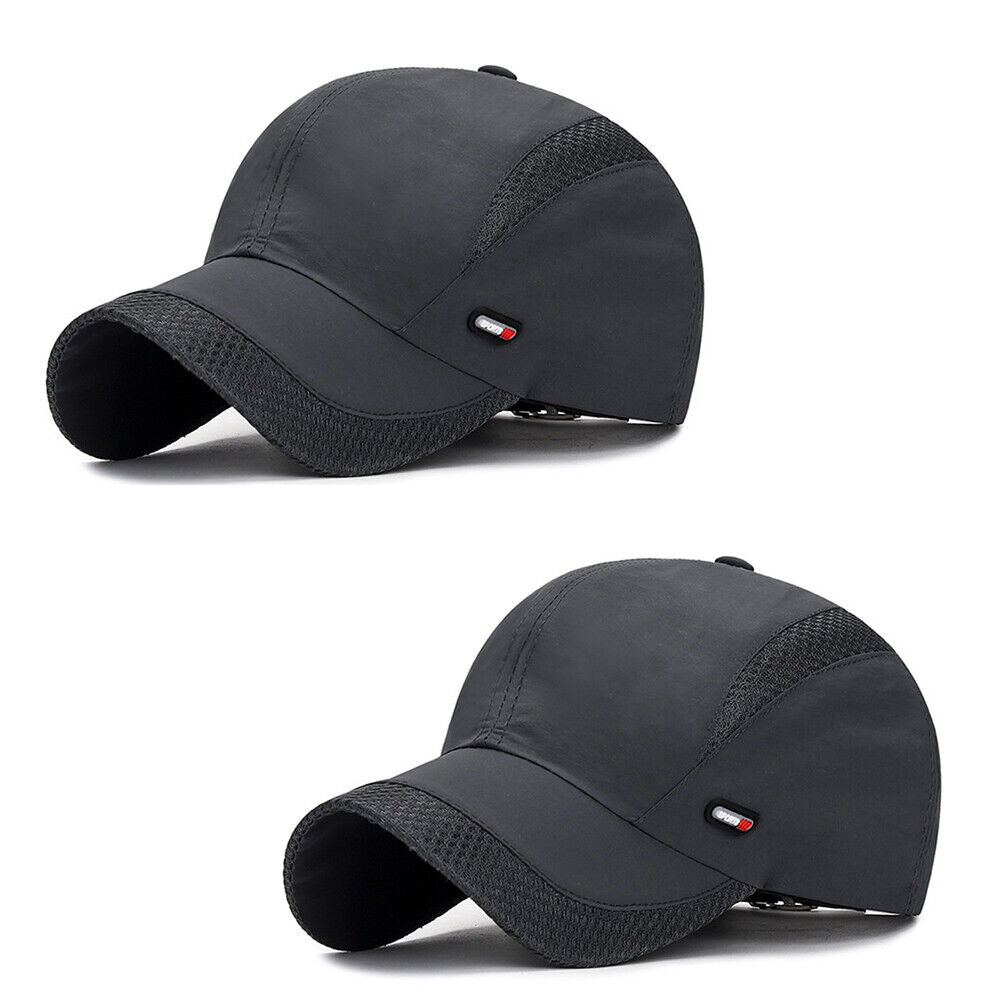 US 1-2Pcs All Season Airy Mesh Thin Quick Dry Baseball Cap Hat UV Protect Sports