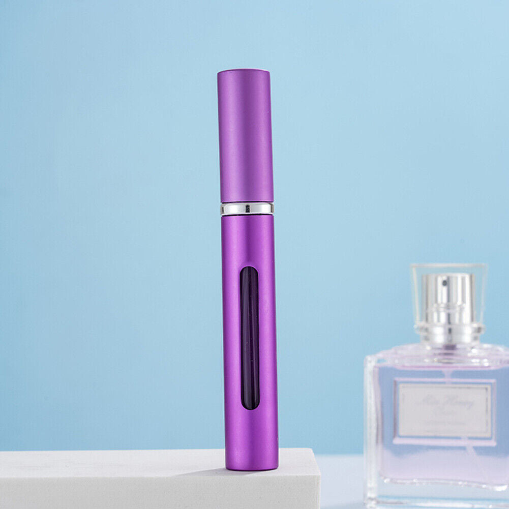 US 5-10Pc 5ml Portable Perfume Bottle Glass Refillable Pump Spray Empty Bottle