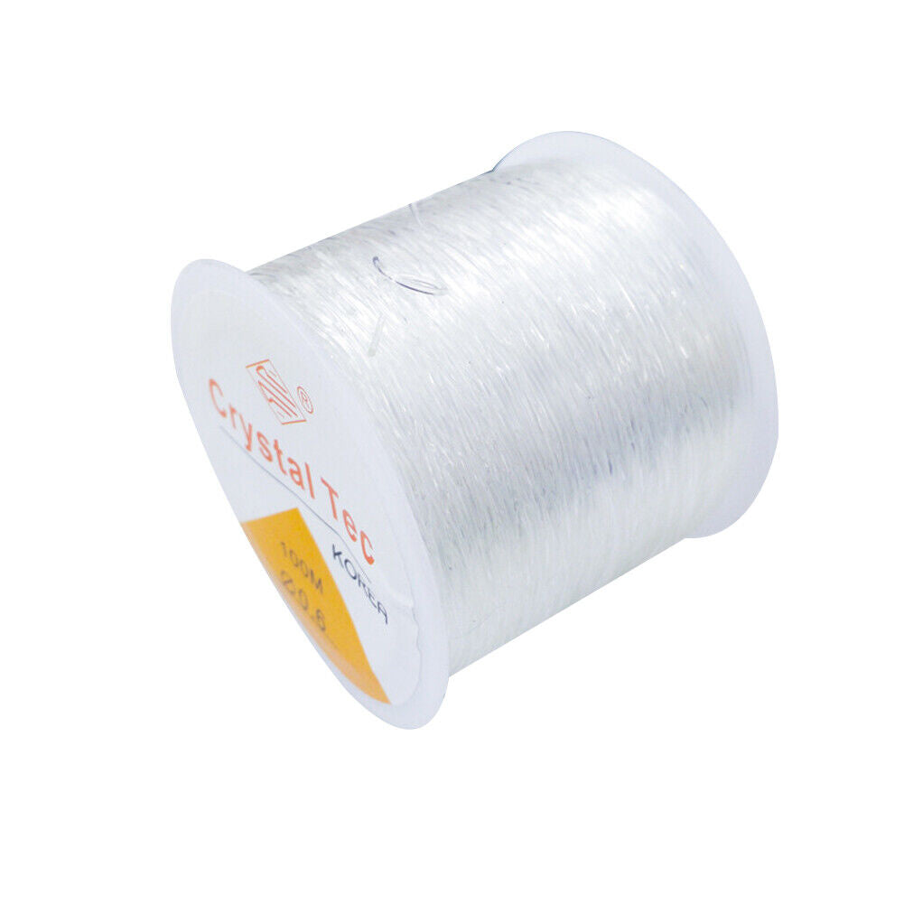 US 1-2 Roll 328Ft Clear Stretch Elastic Bead Cord Bracelet String Jewelry Making