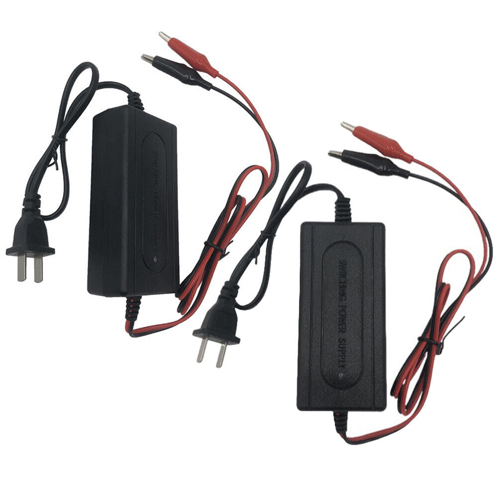 US 2 Pc Portable 12V Auto Car Battery Charger Truck Maintainer Boat Motorcycle