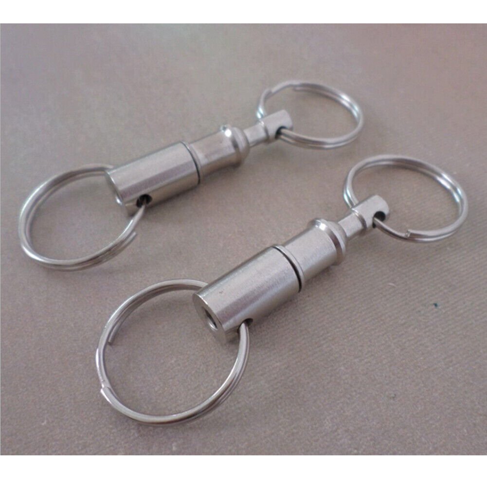 US 10-20 Pcs Handy Basics Quick Release Key Detachable Pull Apart Ring Keychain