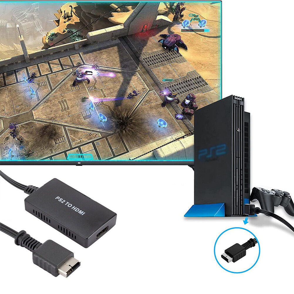 US 1-2 Pc PS2 To HDMI Adapter Supports Video HD Output PlayStation Display Modes