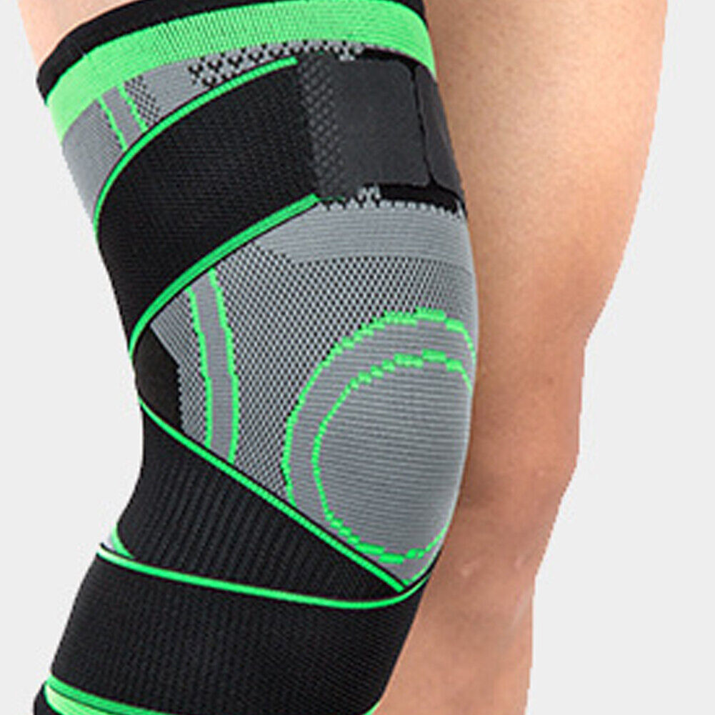 US 1 Pair Knee Sleeve Compression Brace Support Pads Joint Pain Arthritis Wrap