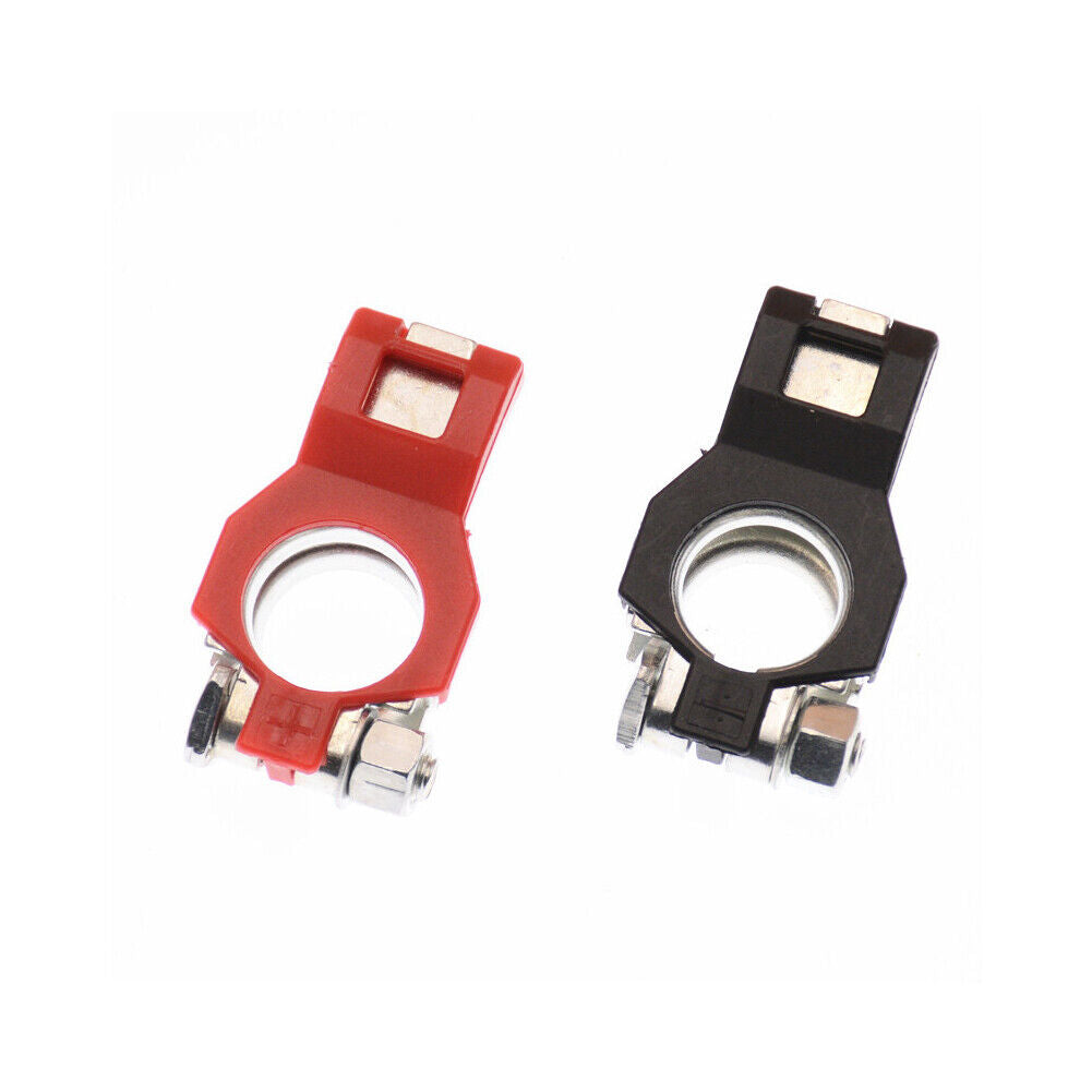 US 2-4 Pcs Universal Battery Terminal Connector Top Positive Negative Heavy Duty