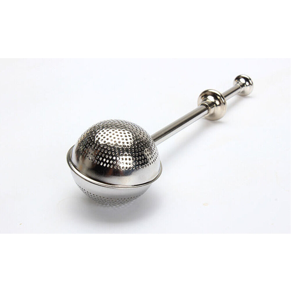US 1-2 Pack Long Handle Tea Strainer Ball Reusable Stainless Steel Infuser