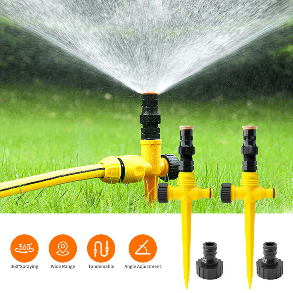 US 4~8Pc Multifunction Adjustable Sprinkler 360° Rotation Auto Irrigation System