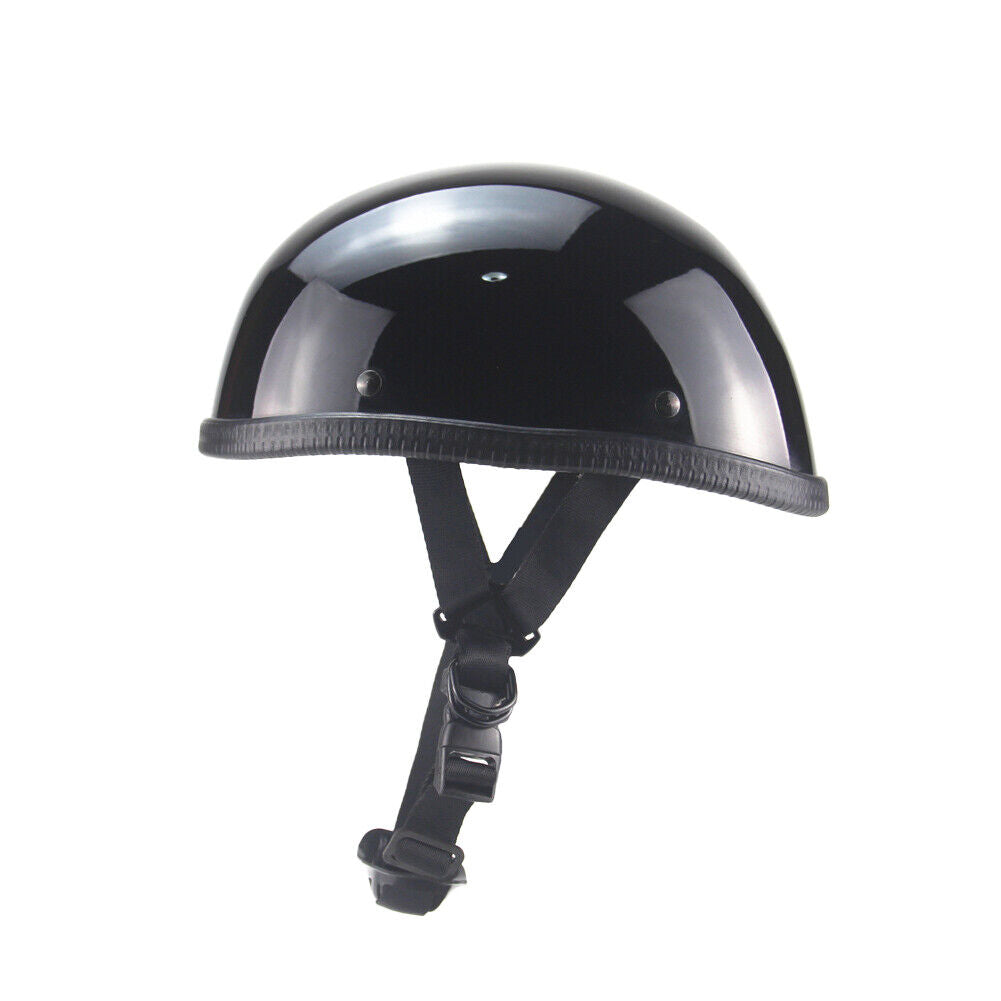 US German Novelty Shiny Black Motorcycle Half Helmet Cruiser Biker S,M,L,XL,XXL