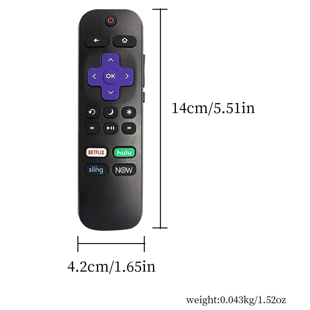 US 2-4 Pack TV Remote w Volume Control Power Button For Hisense Roku built-in TV