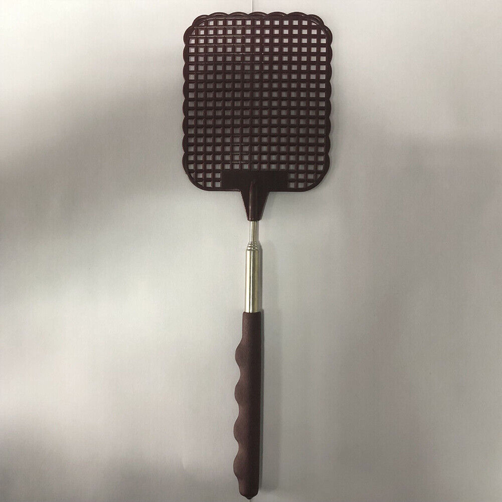 US 5-10 Pc Fly Swatters Extendable Durable Plastic Stainless Handle Bug Mosquito