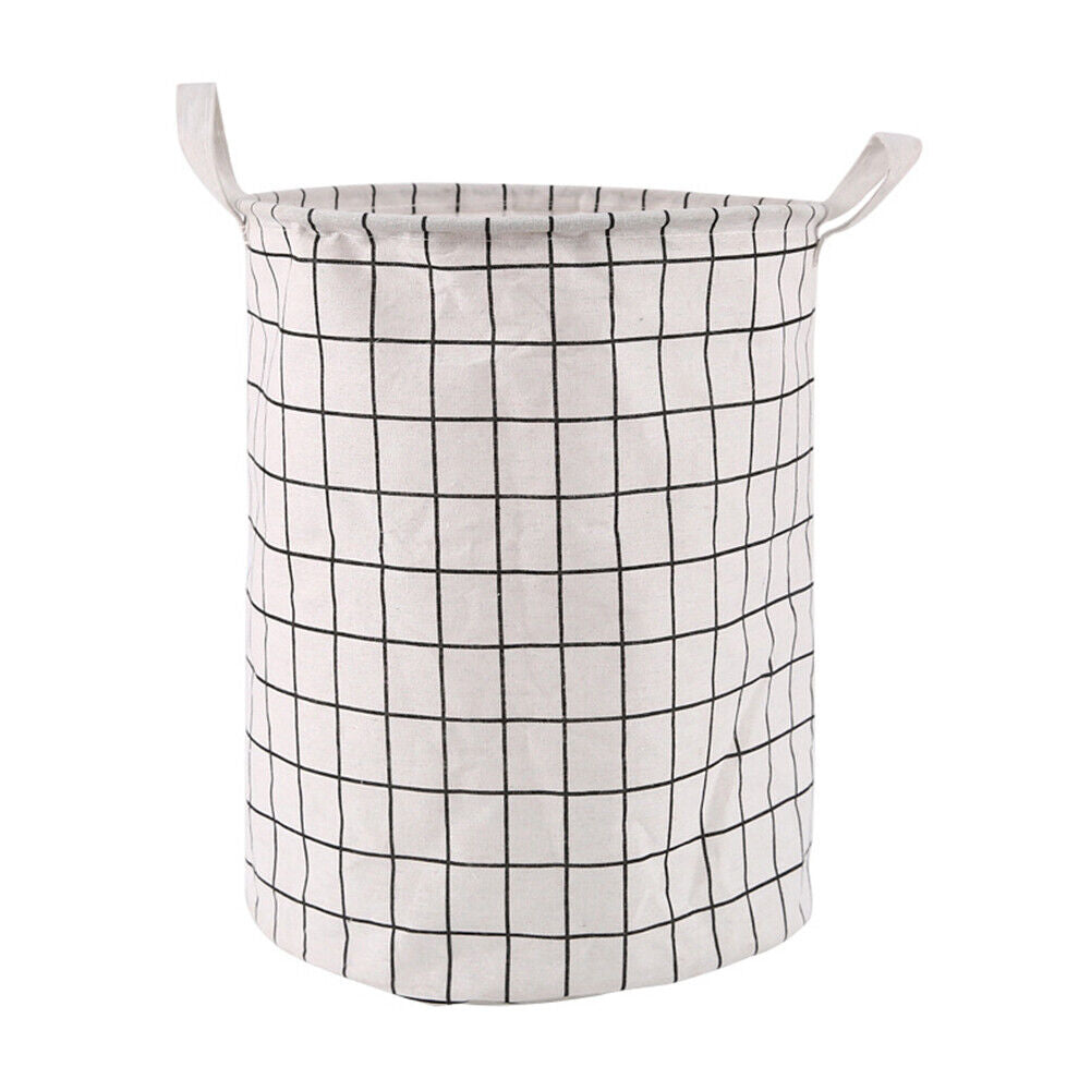 US 1-2 Pcs Large Foldable Laundry Hamper Dirty Clothes Basket Linen Storage Bag