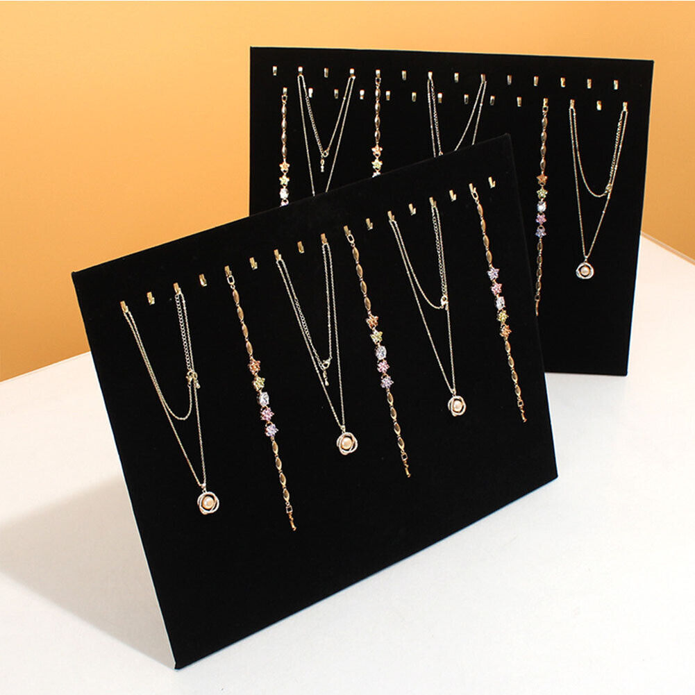 US 1-2 Pcs 17 hooks Jewelry Organizer Hanging Earrings Holder Display Stand Rack