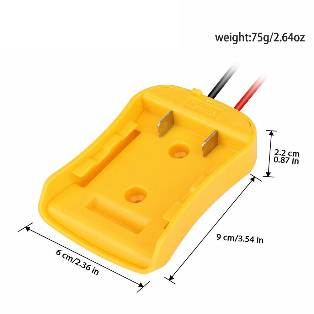 US 2-4 Pcs Power Adapter Connector for Dewalt 18/20V Max Battery Holder Dock DIY