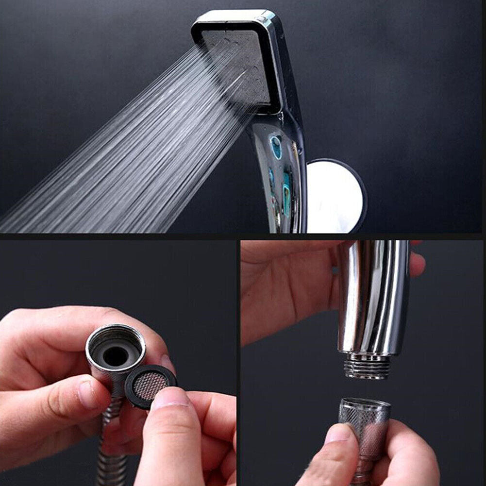US 2-4 Pack 300 Holes High Pressure Handheld Shower Head Powerful Boosting Spray