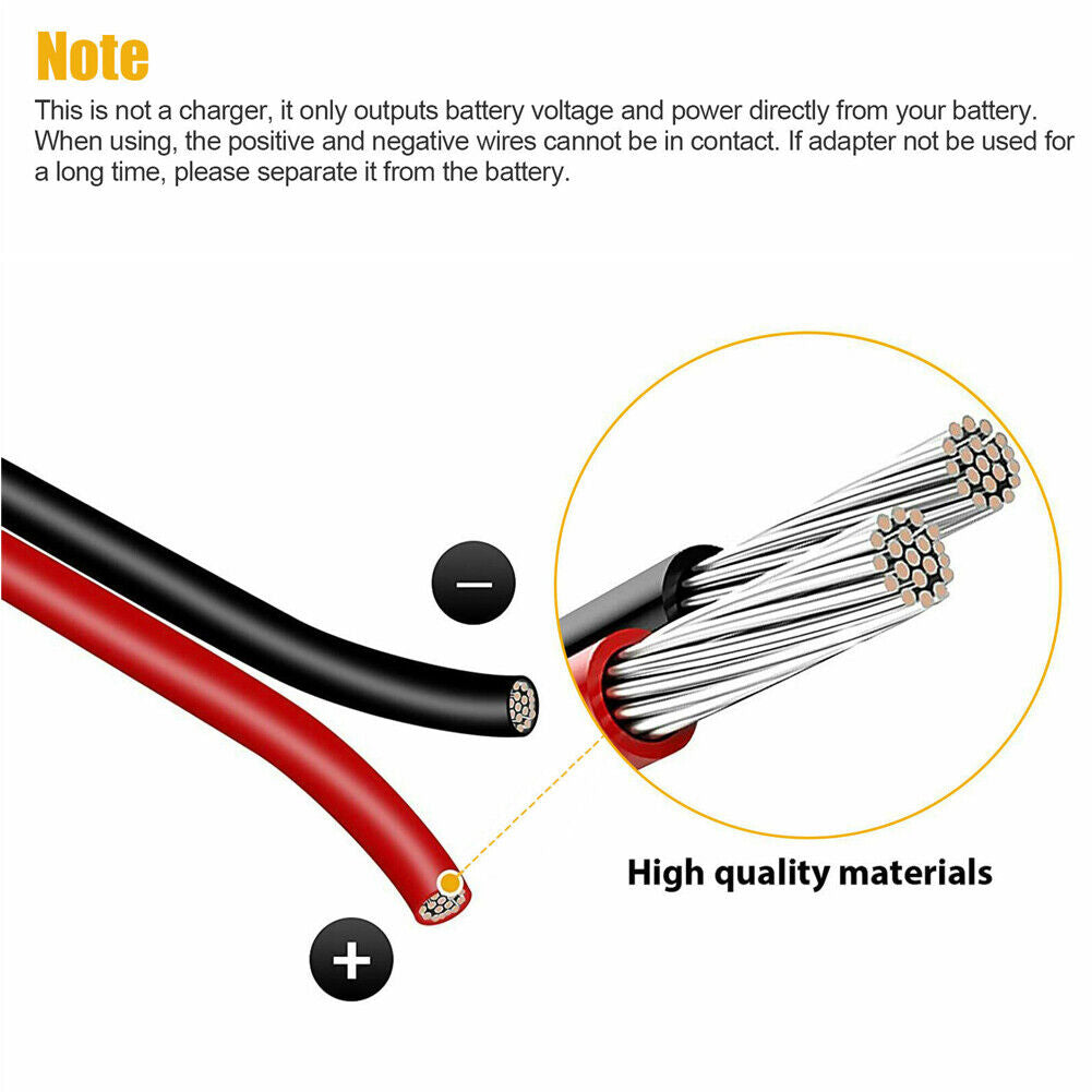 US 2-4 Pcs Power Adapter Connector for Dewalt 18/20V Max Battery Holder Dock DIY