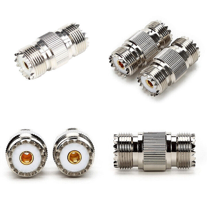 US 2-4Pc SO239 UHF Female to Female Coupler RF Adapter Barrel Connector forPL259