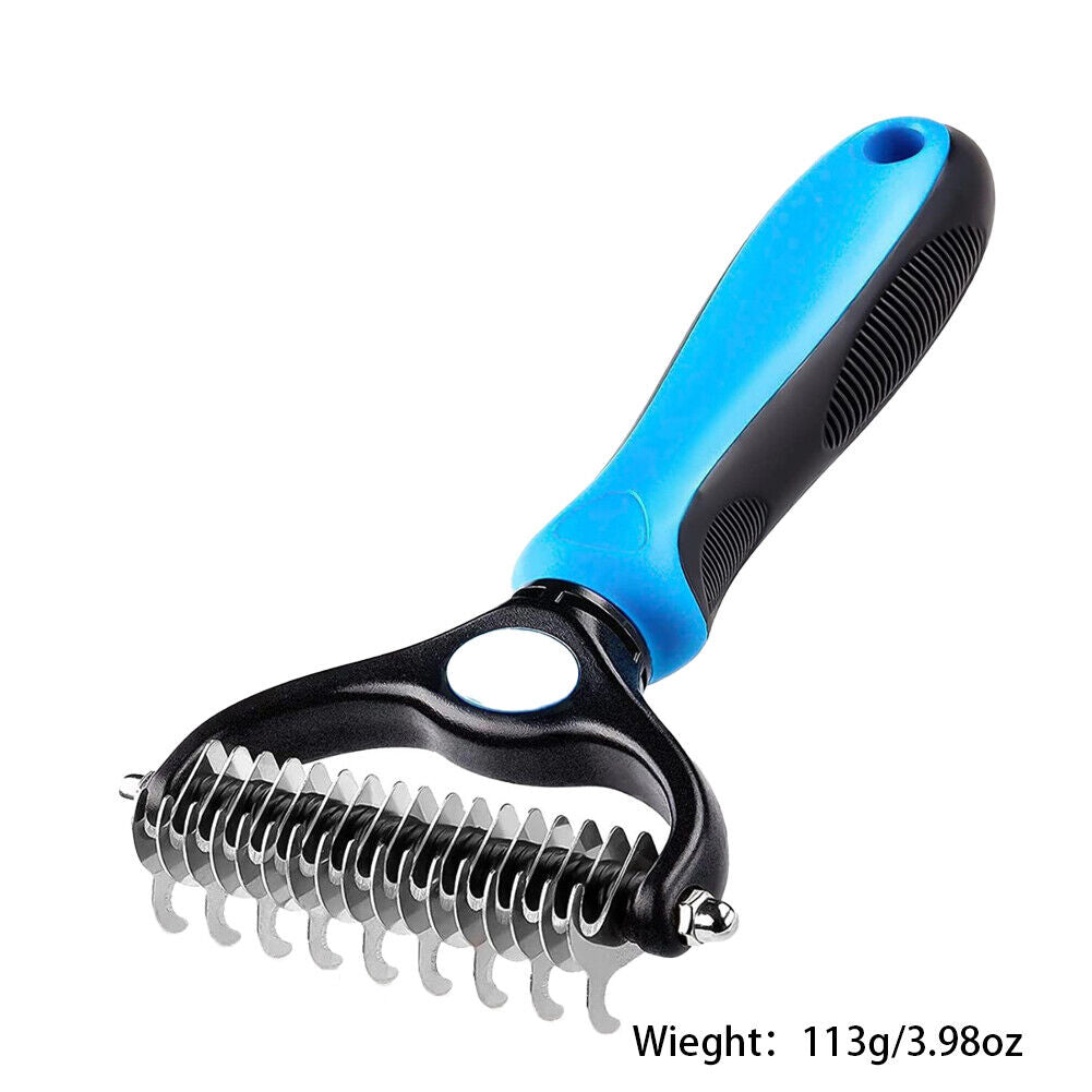 US 2-4 Pc Pet Grooming Brush Dog Undercoat Rake Comb Dematting Deshedding