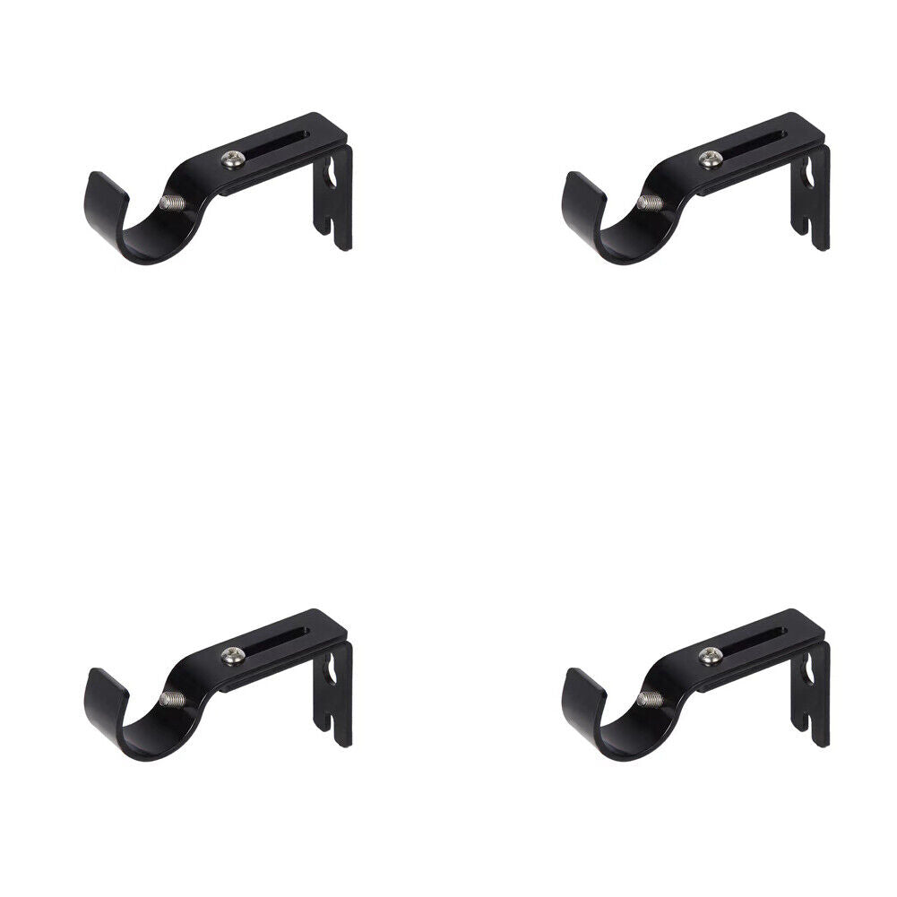 US 4-8 Pc Adjustable Curtain Rod Wall Bracket Hooks anchors Window Frame Holders