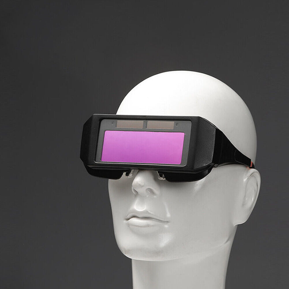US 1-2 Pcs Welder Glasses Safety Protective Solar Powered Auto Darkening Goggles