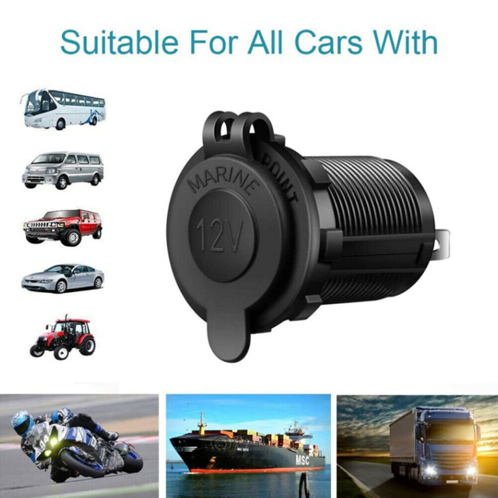 US 6-12Pc Cigarette Lighter Socket Marine Motorcycle ATV RV Lighter Power Outlet