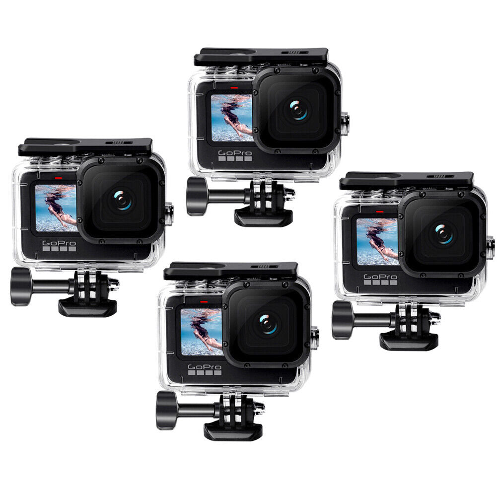 US 2-4 Pc Waterproof Housing Case Protective Underwater Dive Action Camera Shell