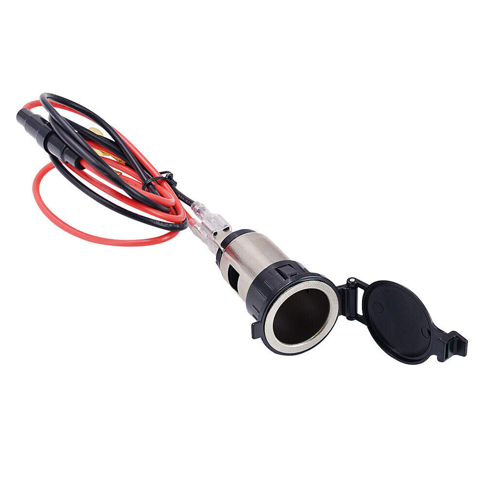 US 2-4 Pc Power Socket Outlet Plug Accessories+Line 12V Car Boat Tractor Lighter