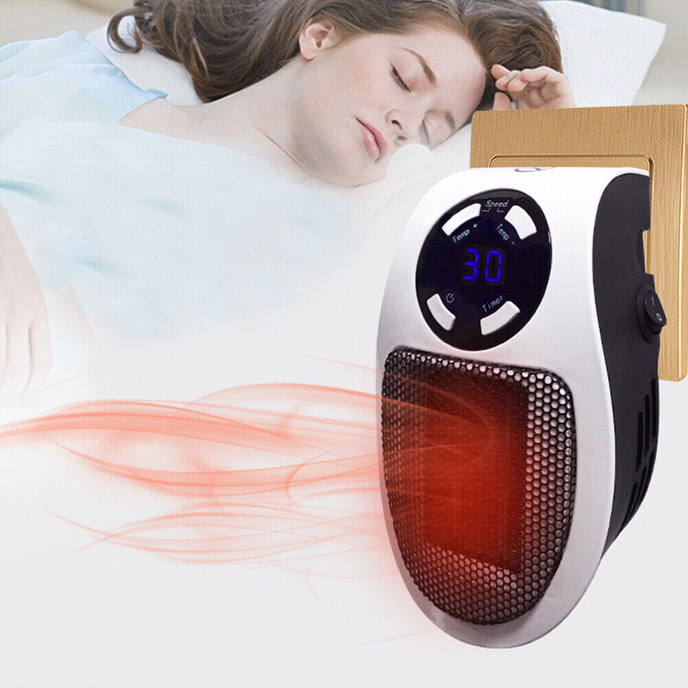 US 1-2 Pack Handy Portable Heater Turbo Wall Outlet Heater Mini for Bedroom