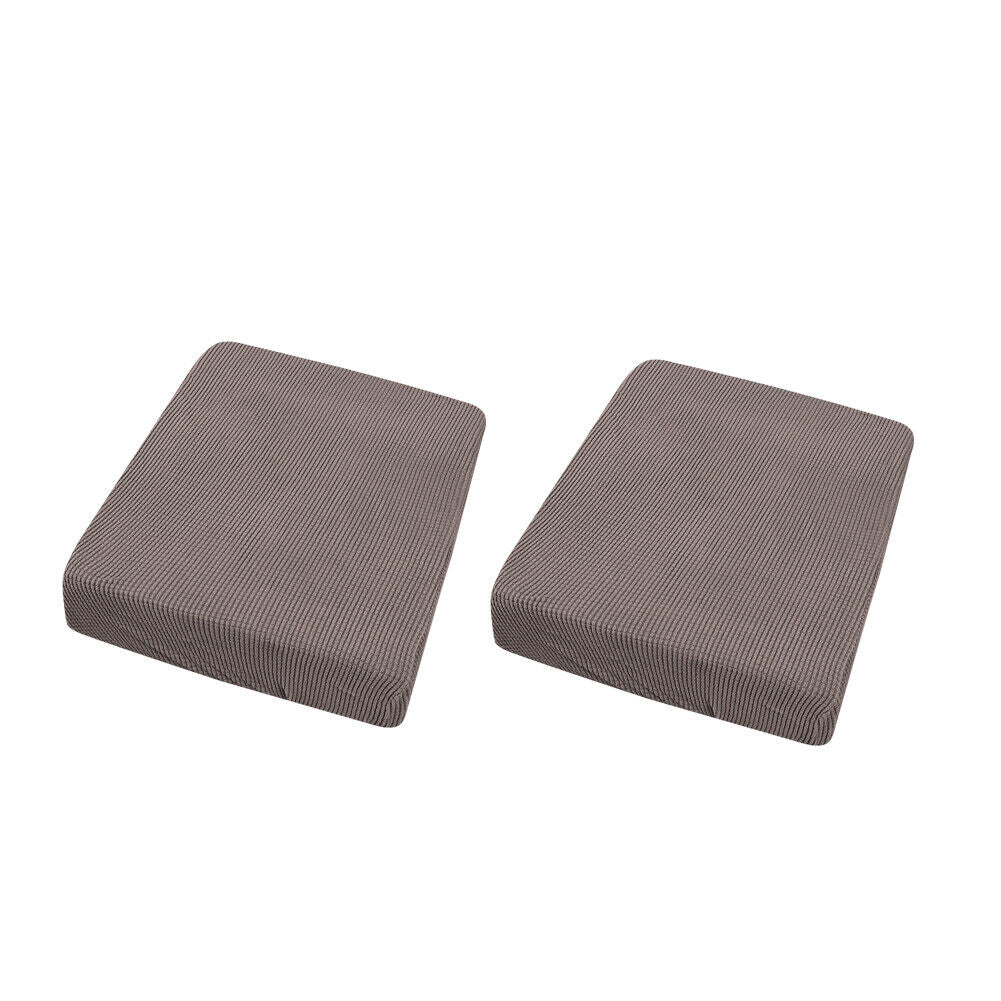 US 2Pc Soft Waffle Pattern Stretch Slipcover Couch Chair Sofa Seat Cushion Cover