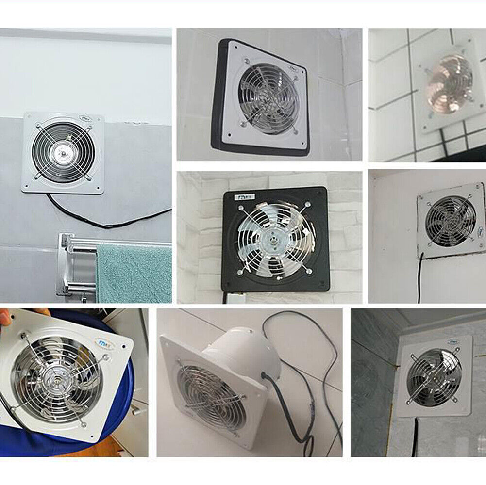 US 4~8'' Exhaust Fan Ventilation Extractor Fan Wall-Mounted Blower Anti-backflow