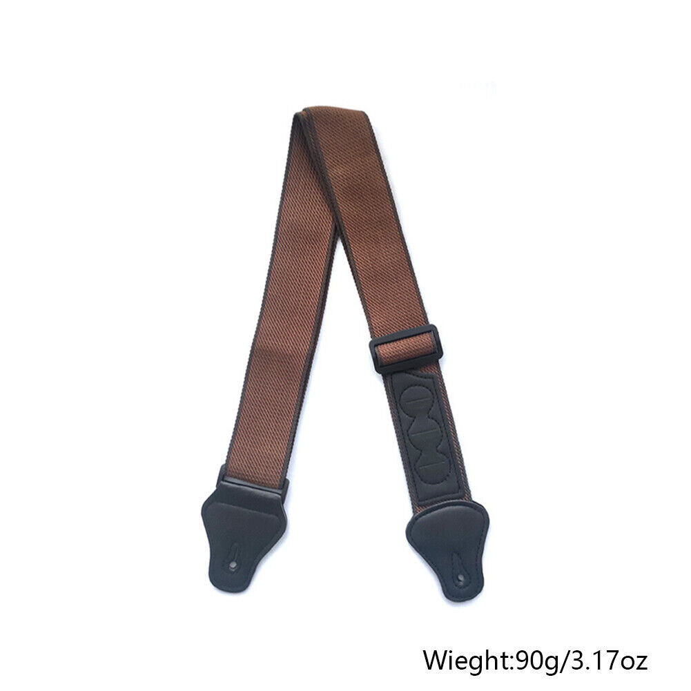 US 2-4 Pcs Adjustable Soft Guitar Strap Nylon Pick Electric Guitar Bass Holder