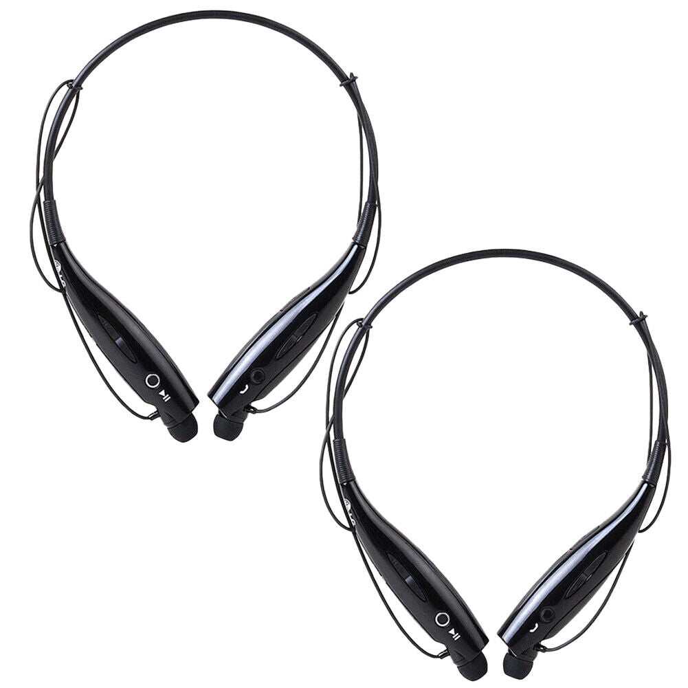 1-2Pc Bluetooth Neckband Wireless Headphones Mic Headset Stereo Earbuds Earphone