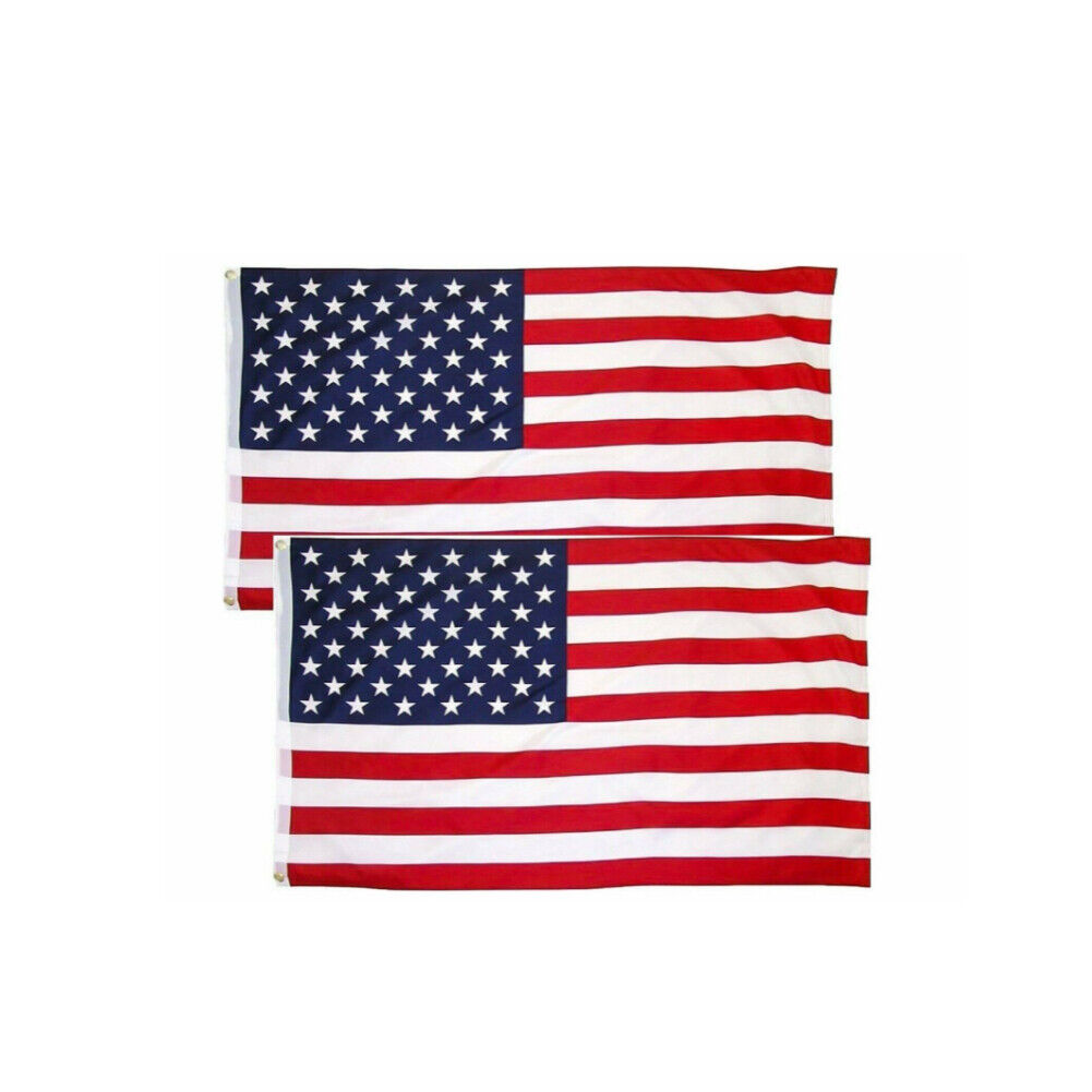 US 4-8 Pack 2x3 Ft American USA United States Flag with Grommets Outdoor Indoor