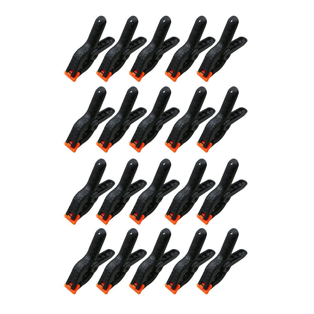 US 20-40 Heavy Duty 4" Plastic Spring Clamps DIY Small Tool Clip 2" Jaw Opening