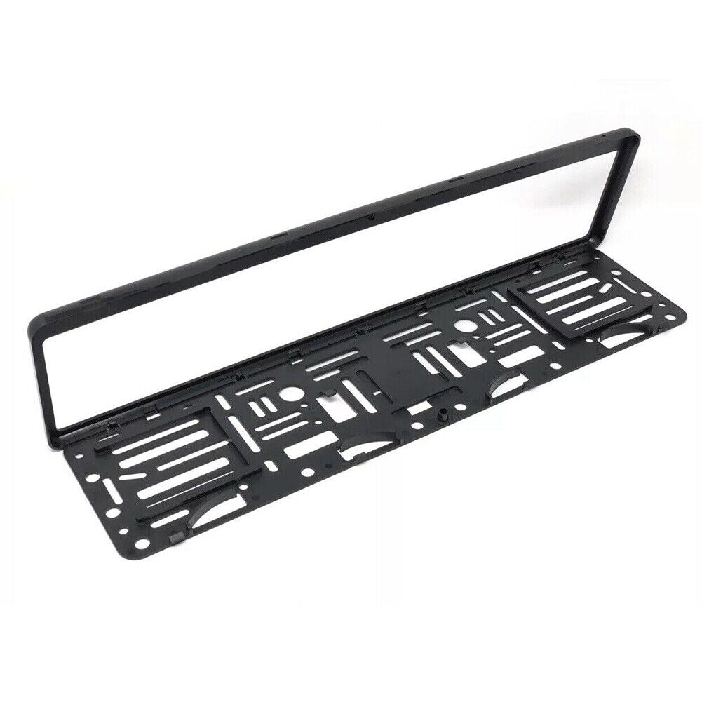US 1-2 Pack High Quality Black European Size License Plate Frame Holder
