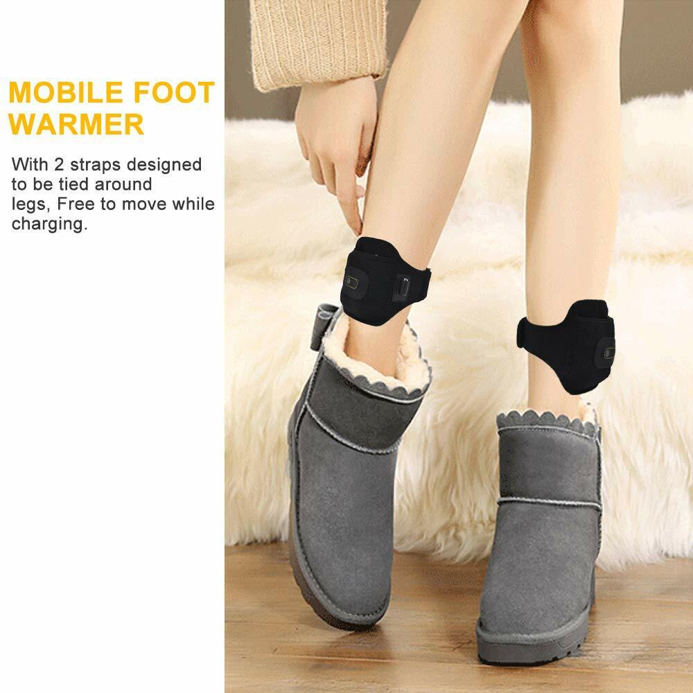 Rechargeable Adjustable Electric Insoles, Foot Warmers for Men Women Warm Feet