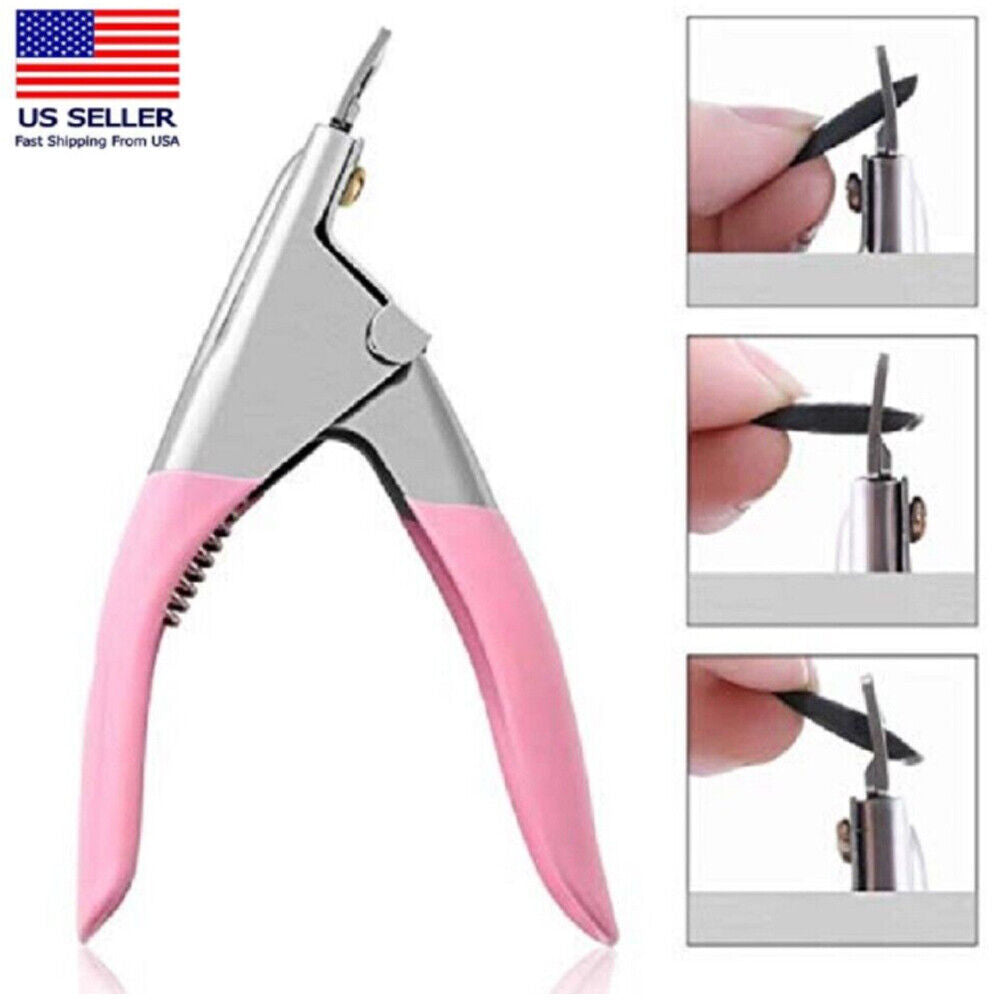 US 1-2 Pcs Nail Tip Clipper Acrylic Art Manicure Cutter U-shape Scissor U Edge