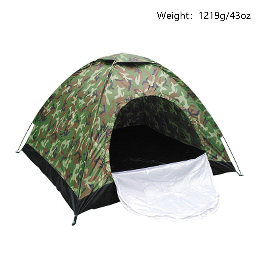 US 1-2 Person Outdoor Camping Tent Waterproof for Family Camouflage Hiking