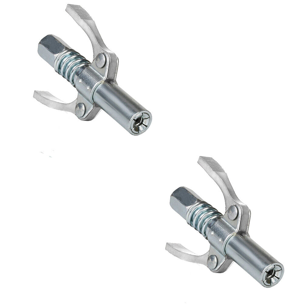US 2-4 Pcs Grease Gun Coupler Double Handle High Pressure Quick Release Lock Oil